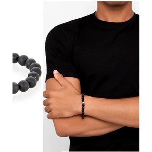 Bracelet men Onyx Beaded Bracelet ADORNIA